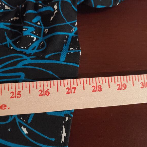 Ulla Popken V-Neck Maxi Dress Pockets Plus Size 24/26 Abstract Scribble Print - Picture 11 of 13